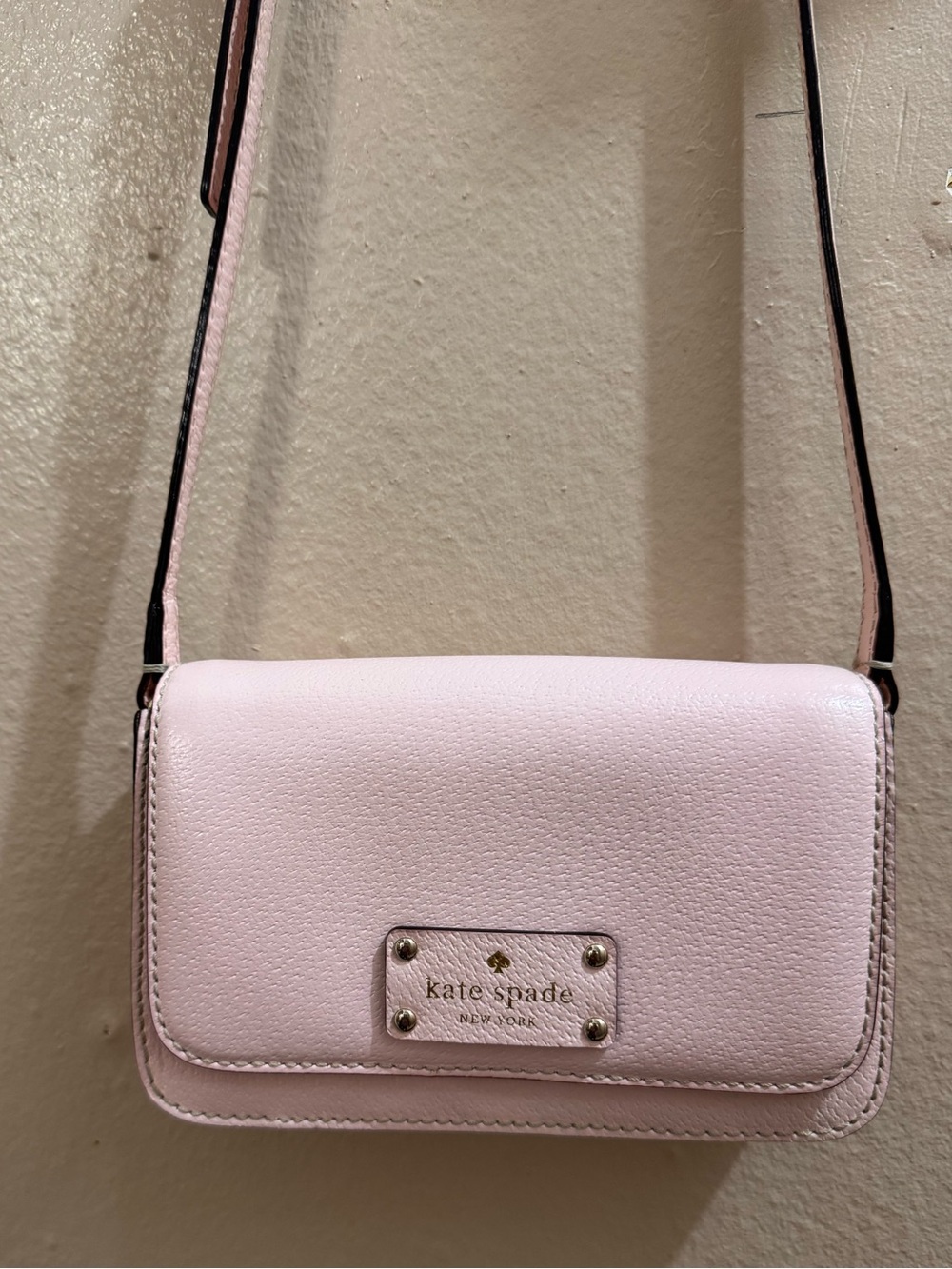 kate spade Light Pink Pebbled Leather Crossbody Bag